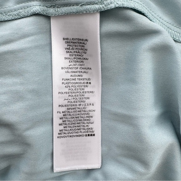 NWT Adrianna Papell Elegant Mint Green Evening Dress Crinkle Metallic Gown sz 6 - Picture 16 of 16